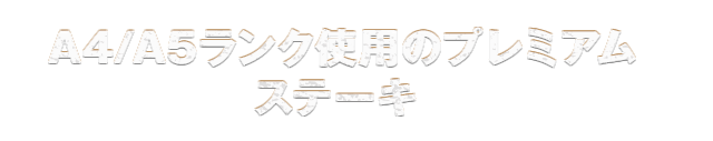 A4/A5ランク使用のプレミアムステーキ