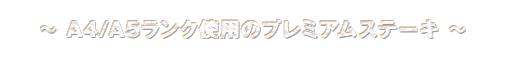 プレミアムステーキ