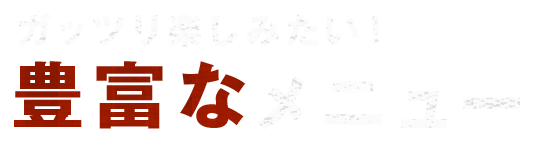 ガッツリ楽しみたい！